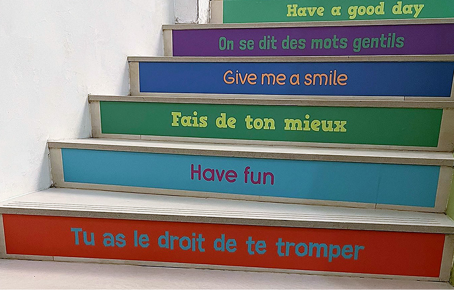 Un escalier positif