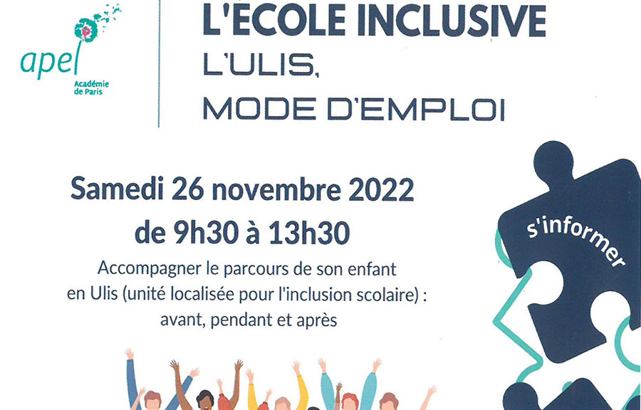 Matinée « École inclusive » le 26 novembre 2022